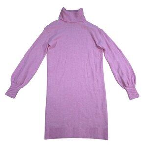 J.Crew Pink Merino Wool Blend Turtleneck Sweater Dress XS.